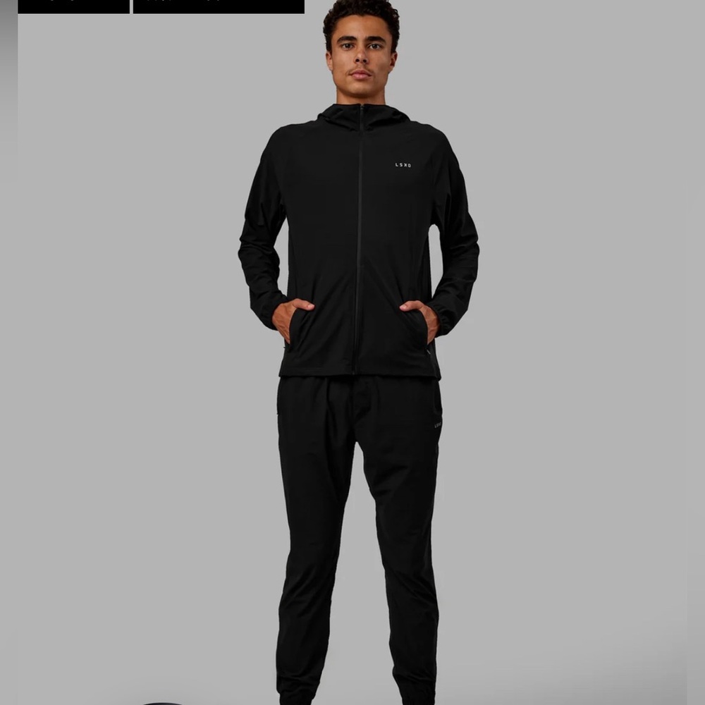 Men's Black Jacket LSKD zipper hoodie sweatshirt - Picture 2 of 4